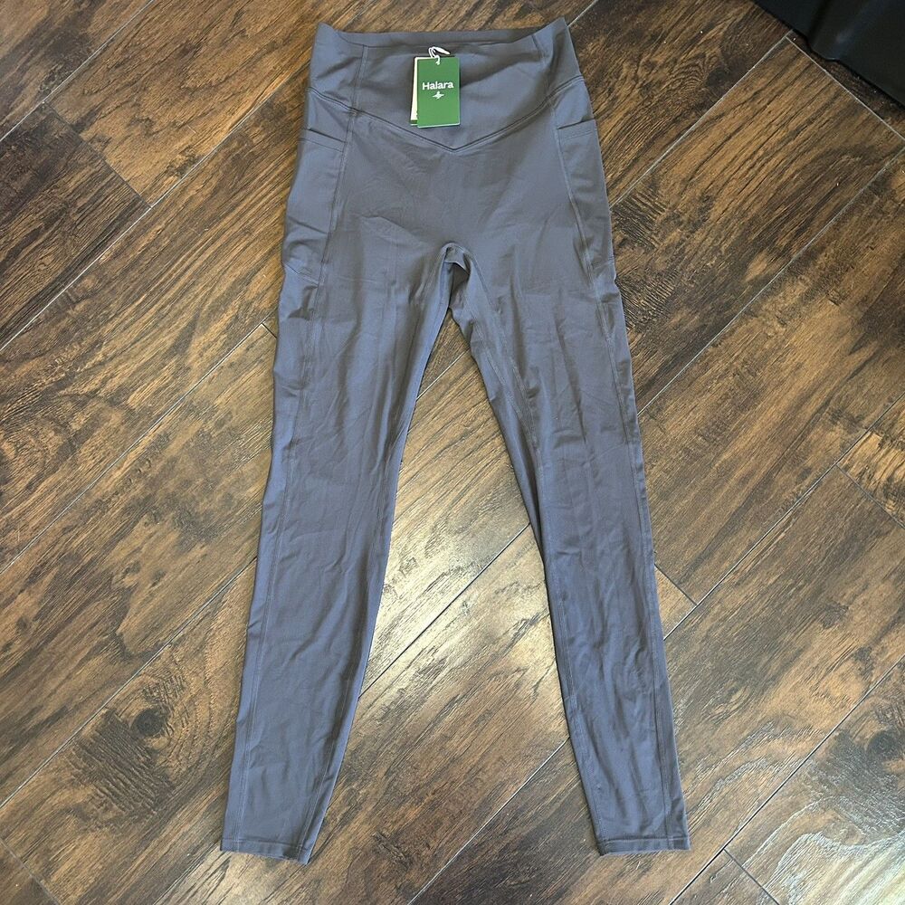 Halara Ultra Sculpt Grey High Waisted Scrunch Butt Tummy Control Leggings Medium